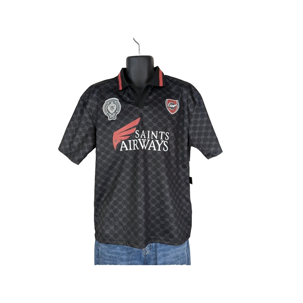 Saints Studio Saints Airways Black Graphic Soccer Jersey Men's Medium NWT